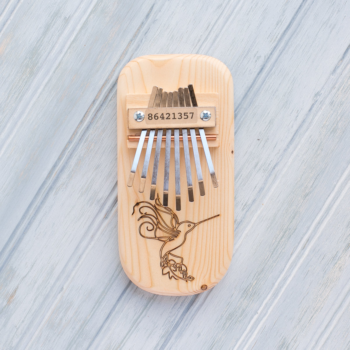 Humming Bird Engraved Thumb Piano