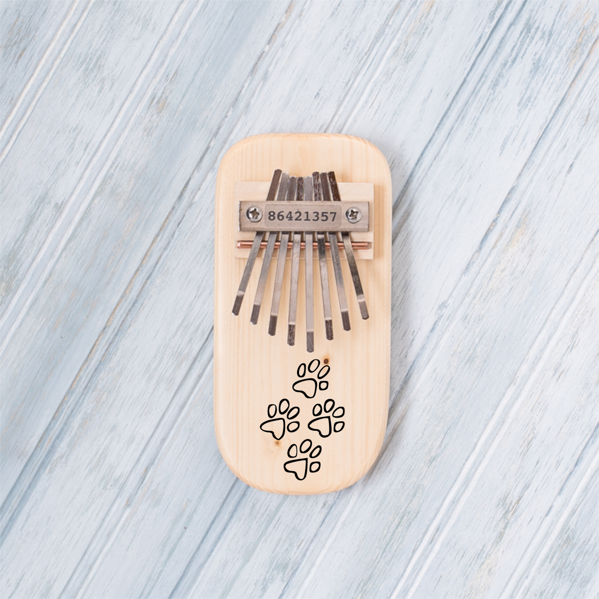 Paw Print Engraved Thumb Piano